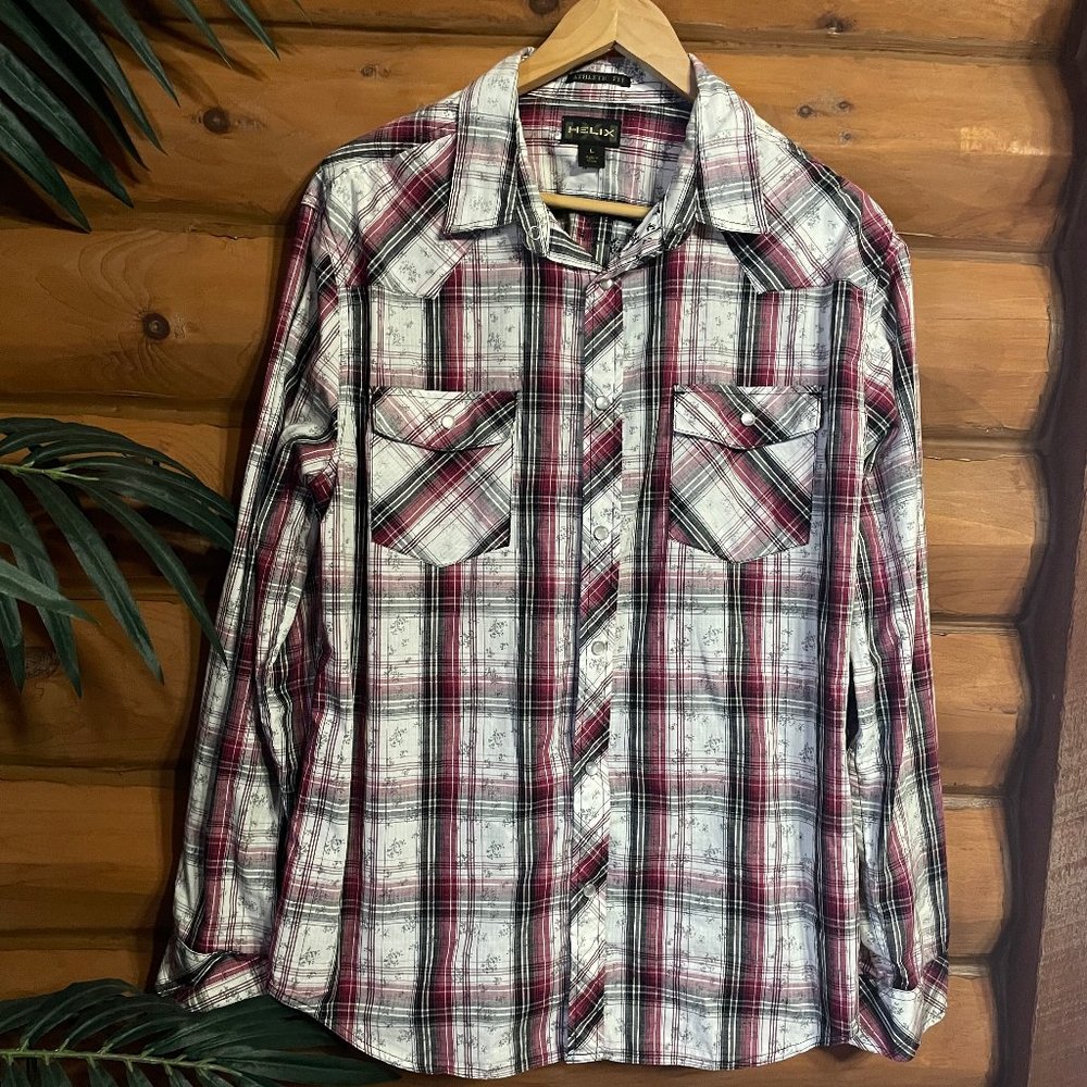 Helix long sleeve shirts for men size large